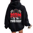 2 Year Old Racing Car Two Fast Birthday 2Nd Family Mom Women Oversized Hoodie Back Print Black