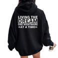 Living The Dream One Nightmare At A Time Sarcastic Sayings Women Oversized Hoodie Back Print Black