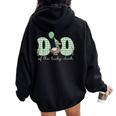 Mom & Dad Of The Lucky Duck 1St Birthday Mommy And Me Duck P Women Oversized Hoodie Back Print Black