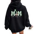 Mom & Dad Of The Lucky Duck 1St Birthday Mommy And Me Duck Women Oversized Hoodie Back Print Black