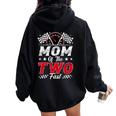 Mom Of The Two Fast 2Nd Birthday Racing Car Family Women Oversized Hoodie Back Print Black