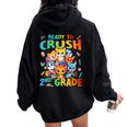Ready To Crush 2Nd Grade Back Tochool 2Nd Grade Cat Kitten レディース オーバーサイズ パーカー バックプリント Black
