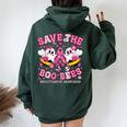 Save The Boo Ghost Bees Breast Cancer Awareness Men Women Oversized Hoodie Back Print Forest Save The Boo Ghost Bees Breast Cancer Awareness Men Women Oversized Hoodie Back Print Forest
