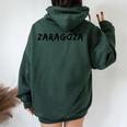 Zaragoza Negrointage Font Hombres Y Es Women Oversized Hoodie Back Print Forest
