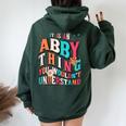 It's Abby Thing You Wouldn't Understand Abby Groovy レディース オーバーサイズ パーカー バックプリント Navy Blue