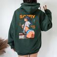 Waifu セクシー アニメ 女の子 モデル 表紙 和風 レディース オーバーサイズ パーカー バックプリント Navy Blue