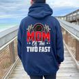 2 Year Old Racing Car Two Fast Birthday 2Nd Family Mom Women Oversized Hoodie Back Print Forest