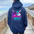 Cool Baseball Mom Neon Drip Sports Fan Women Oversized Hoodie Back Print Forest