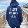 マウンテンバイク I Love When My Wife Lets Me Buy Another Bike レディース オーバーサイズ パーカー バックプリント Forest