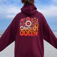 Dancing A Queen ダンシングヴィンテージ 70年代 80年代 ダンスパーティー用 レディース オーバーサイズ パーカー バックプリント Maroon