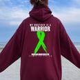 Mi Hermano Conciencia Del Linfoma Women Oversized Hoodie Back Print Maroon