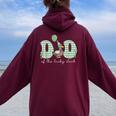 Mom & Dad Of The Lucky Duck 1St Birthday Mommy And Me Duck P Women Oversized Hoodie Back Print Maroon