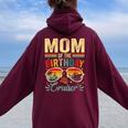 Mom Of The Birthday Cruiser Sunglasses Cruise Vintage Women Oversized Hoodie Back Print Maroon