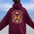 We Only Need One Monarch And It’S A Butterfly Women Women Oversized Hoodie Back Print Maroon
