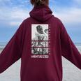 変態 触手 ラブ アニメ 女の子 和袖 Waifu レディース オーバーサイズ パーカー バックプリント Maroon