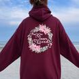 花柄 92歳 誕生日 男性 女性 92歳 誕生日 レディース オーバーサイズ パーカー バックプリント Maroon