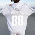 88 歳 米寿 祝い 88歳 88才 お祝い 男性 女性 米寿祝い 父 母 べいじゅ 背番号 バックプリント レディース オーバーサイズ パーカー バックプリント White