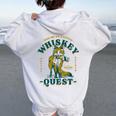 Join Me On A Whiskey Quest Cute Fox メンズ バーボンシャツ ギフト レディース オーバーサイズ パーカー バックプリント White
