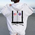 子供のための宇宙飛行士の衣装 男性女性宇宙服 レディース オーバーサイズ パーカー バックプリント White