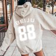 88 歳 米寿 祝い 88歳 88才 お祝い 男性 女性 米寿祝い 父 母 べいじゅ 背番号 バックプリント 長袖tシャツ レディース オーバーサイズ パーカー バックプリント Sand