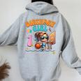 1歳の誕生日 バスケットボール 1歳 女の子 バスケットボール フープ ダンキング レディース オーバーサイズ パーカー バックプリント Sport Grey