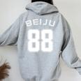 88 歳 米寿 祝い 88歳 88才 お祝い 男性 女性 米寿祝い 父 母 べいじゅ 背番号 バックプリント 長袖tシャツ レディース オーバーサイズ パーカー バックプリント Sport Grey