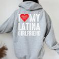 I Love My Latina Girlfriend レディース オーバーサイズ パーカー バックプリント Sport Grey