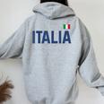 イタリア ギフト 女性 男性 子供 レディース オーバーサイズ パーカー バックプリント Sport Grey