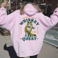 Join Me On A Whiskey Quest Cute Fox メンズ バーボンシャツ ギフト レディース オーバーサイズ パーカー バックプリント Light Pink