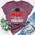 2 Year Old Racing Car Two Fast Birthday 2Nd Family Mom Bella Canvas T-shirt Heather Maroon