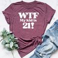 21St Birthday For Mom 21 Year Old Child Son Daughter Bella Canvas T-shirt Heather Maroon
