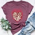 Long Live Hot Moms Retro Mom Humor Quote Bella Canvas T-shirt Heather Maroon