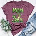 Mom Of The Three Rex Birthday Boy Dinosaur Family Matching Bella Canvas T-shirt Heather Maroon