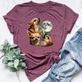 Vintage 90S Chihuahua Howling At The Moon Chihuahua Dog Mom Bella Canvas T-shirt Heather Maroon
