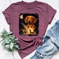 Vintage 90S Dachshund Howling At The Moon Wiener Dog Mom Bella Canvas T-shirt Heather Maroon