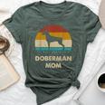 Doberman Mom Dobie Dog Lovers Retro Dobie Mom Bella Canvas T-shirt Heather Mauve