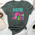 Sister Of The Three Rex Birthday Dinosaur Family Matching Bella Canvas T-shirt Heather Mauve