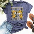 Cheer Mom Mama Bow Sport Cheerleader Cheerleading Yellow Bella Canvas T-shirt Heather Forest