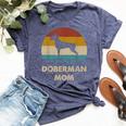 Doberman Mom Dobie Dog Lovers Retro Dobie Mom Bella Canvas T-shirt Heather Forest