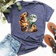 Vintage 90S Chihuahua Howling At The Moon Chihuahua Dog Mom Bella Canvas T-shirt Heather Forest