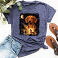 Vintage 90S Dachshund Howling At The Moon Wiener Dog Mom Bella Canvas T-shirt Heather Forest