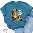 Vintage 90S Chihuahua Howling At The Moon Chihuahua Dog Mom Bella Canvas T-shirt Heather Navy