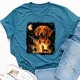 Vintage 90S Dachshund Howling At The Moon Wiener Dog Mom Bella Canvas T-shirt Heather Navy