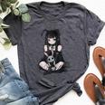 E-Girl Cute Anime Girl Goth Bunny Grunge Gothic Outfit Bella Canvas T-shirt Heather Deep Teal