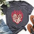 Long Live Hot Moms Retro Mom Humor Quote Bella Canvas T-shirt Heather Deep Teal