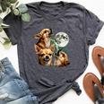 Vintage 90S Chihuahua Howling At The Moon Chihuahua Dog Mom Bella Canvas T-shirt Heather Deep Teal