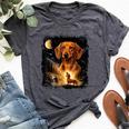Vintage 90S Dachshund Howling At The Moon Wiener Dog Mom Bella Canvas T-shirt Heather Deep Teal
