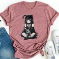 E-Girl Cute Anime Girl Goth Bunny Grunge Gothic Outfit Bella Canvas T-shirt Heather Dark Grey