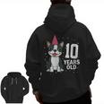10 Years Old Birthday Boston Terrier Dog Lover 10th Party For Men Women Kids Men Zip Up Hoodie Back Print, trending gift