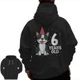 6 Years Old Birthday Boston Terrier Dog Lover 6th Party Kid Men Zip Up Hoodie Back Print, trending gift